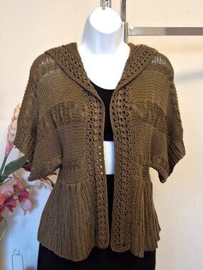2 for $45 High Quality Knit Cardigan Hooded Sweater - Soft Knitwear - Brown 6
